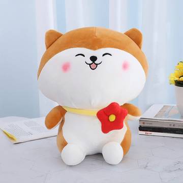 Babique Cat with Flower Plush Soft Toy (Brown)